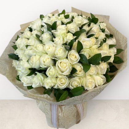 Ramo 100 Rosas Blancas