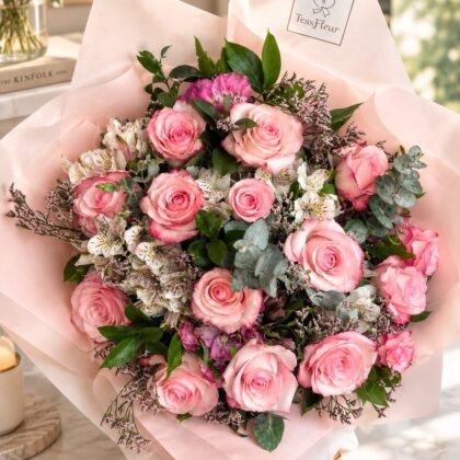 Bouquet 15 Pink Roses