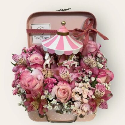Maleta Carrusel Musical Rosa