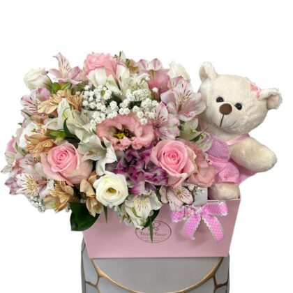 Bolso Flores con Peluche Niña